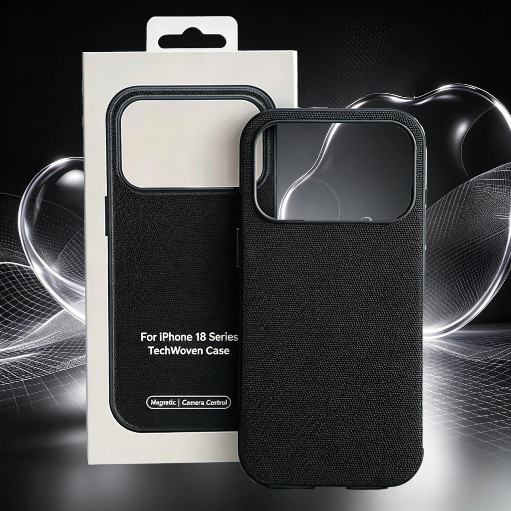 1:1 Original Replica Technology Woven Texture Phone Case For iPhone 18 Pro Max 17 16 15 14 Magnetic Charging Shockproof Cover