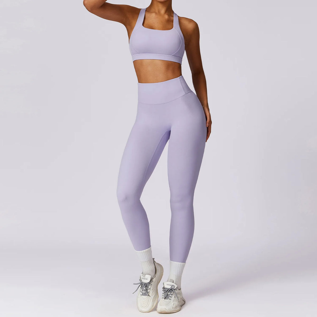 Conjunto de yoga de mujer, 3 piezas, top y leggings