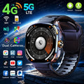 2026 New 4G 5G SIM Card Smart Watch Men 8GB+128GB 2.4" AMOLED Screen GPS WiFi Video Call Social App Download Android Smartwatch
