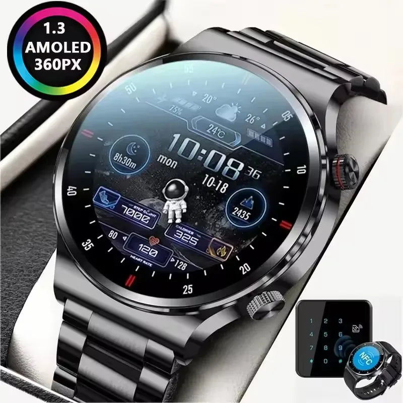 GPS ECG+PPG Bluetooth Call Smart Watch Men 2025 Sports Bracelet Waterproof Custom Watch Face Men SmartWatch For IOS Android HT30