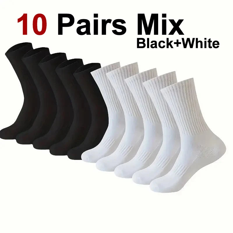 5/10/20 Paar neutrale Socken in Unifarben mit Rundhalsausschnitt, für Frühling und Sommer, schweißabsorbierend, atmungsaktiv und bequem, Sportsocken für alle Jahreszeiten