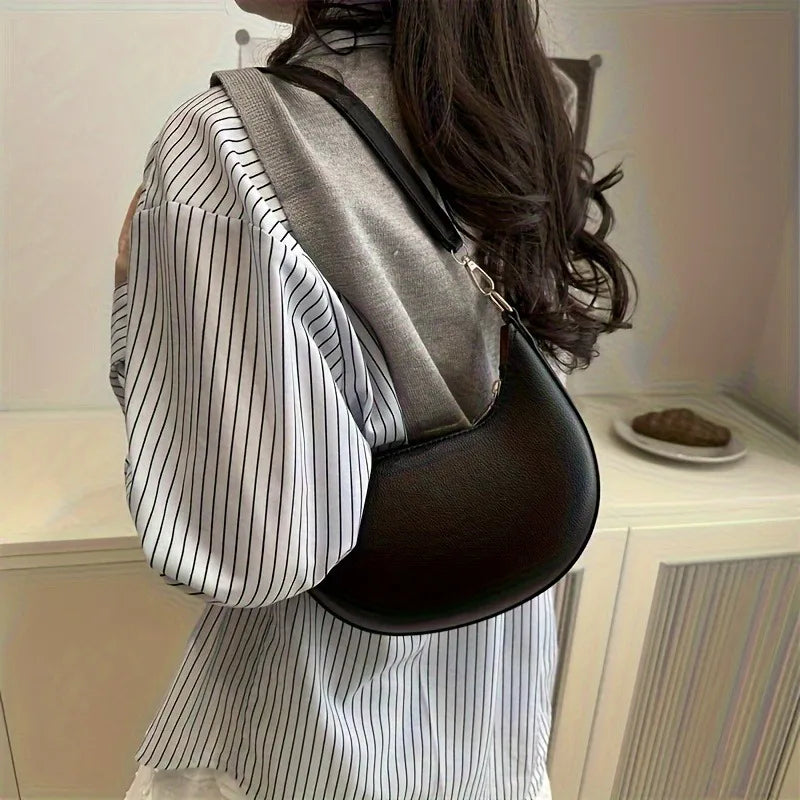 New Fashionable High-end Moon-shaped Baseball Bag Showing Luxury Women's Single Shoulder Bag Elegant Lady Handbags Bolso Mujer