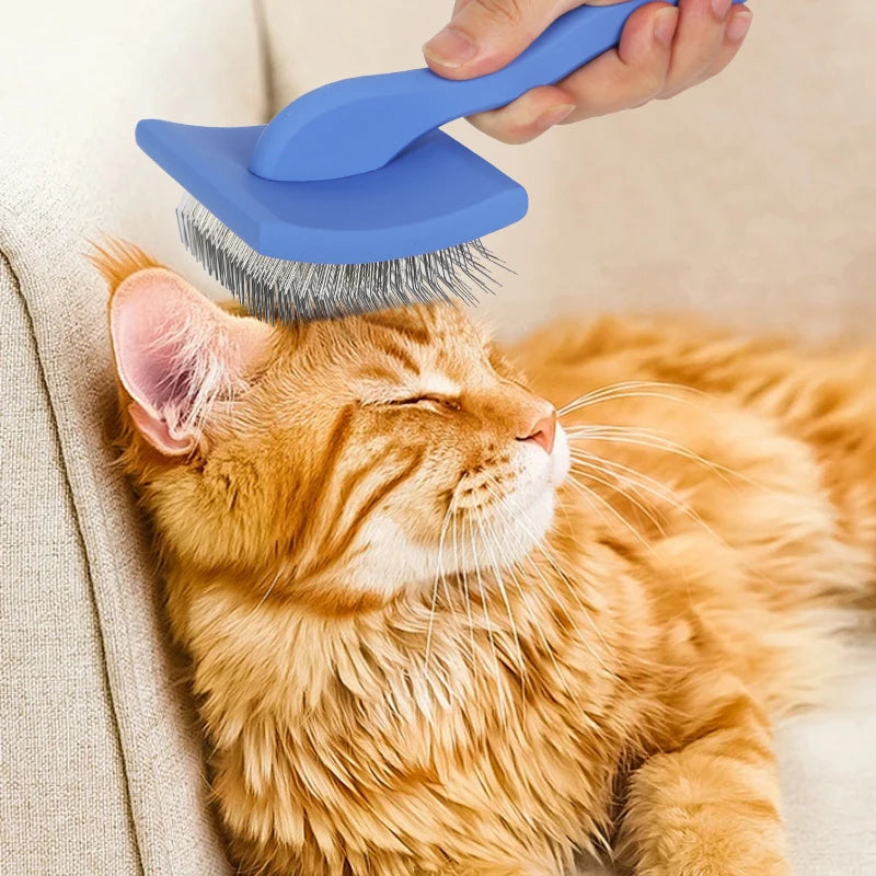 Cepillo manual para eliminar el pelo de mascotas, cepillo de belleza doméstico de mango largo, profesional y reutilizable, accesorios para el cuidado de mascotas