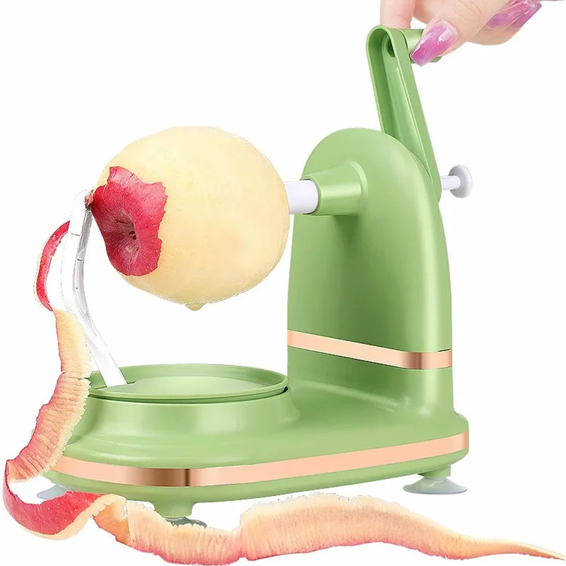3-in-1 Hand-cranked Rotating Fruit/Vegetable Peeler Stainless Steel Blades Apple Cutter Household Peeling Machine Kitchen Gadgets