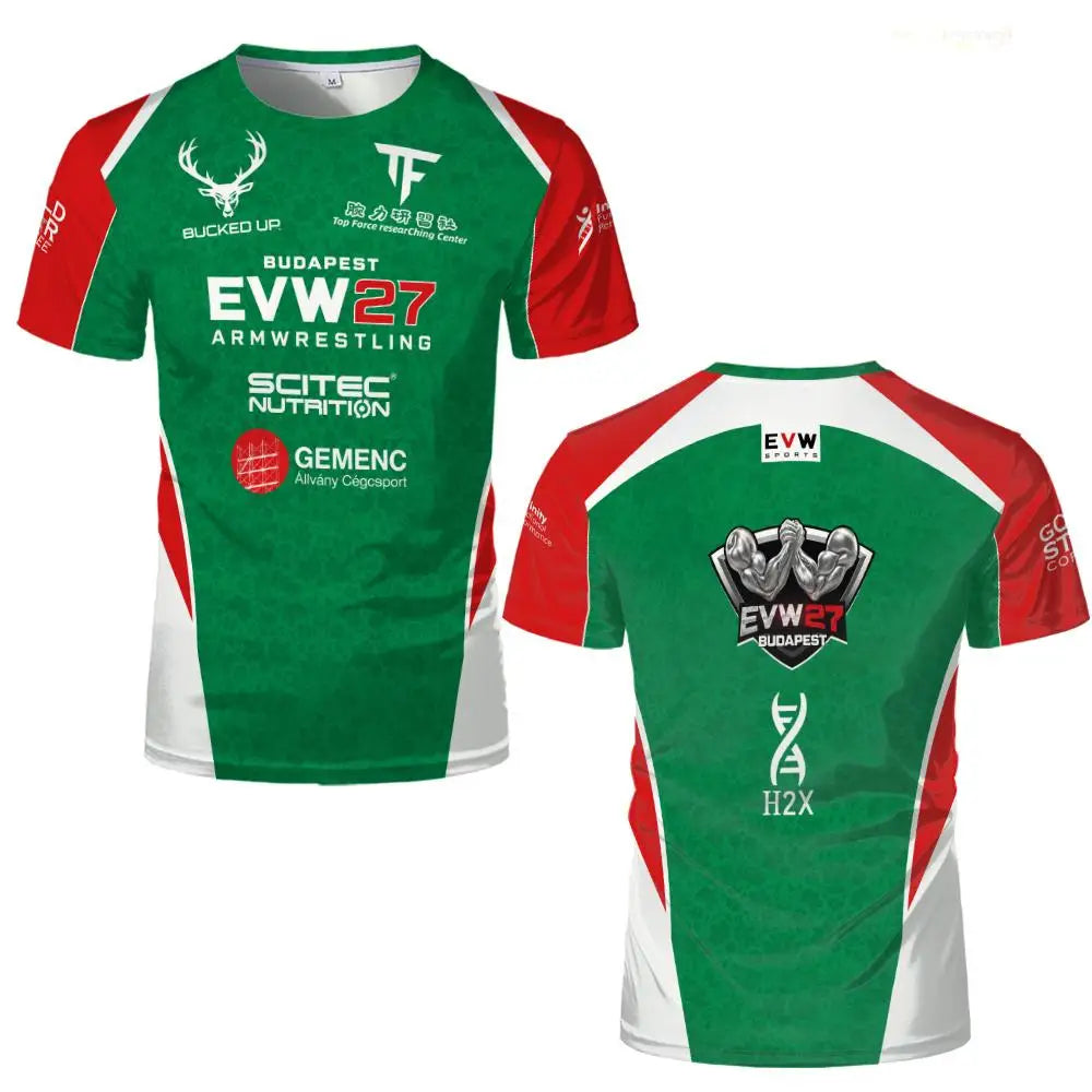 EVW 27 Armwrestling Jersey 2026 Popular Monster East Vs West 27 Breathable Quick-Drying T-Shirt Men's Fans Tee Customizable Name