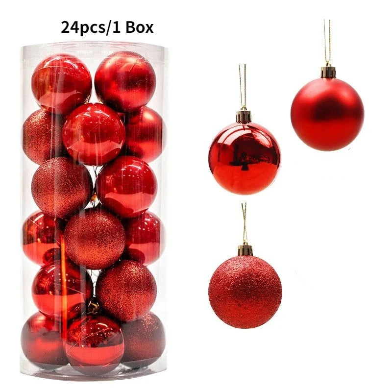 4CM Christmas Ball Decoration Hanging Xmas Tree Pendent Ornaments for Home Decor Navidad New Year 2026 Party Supplies Accessory