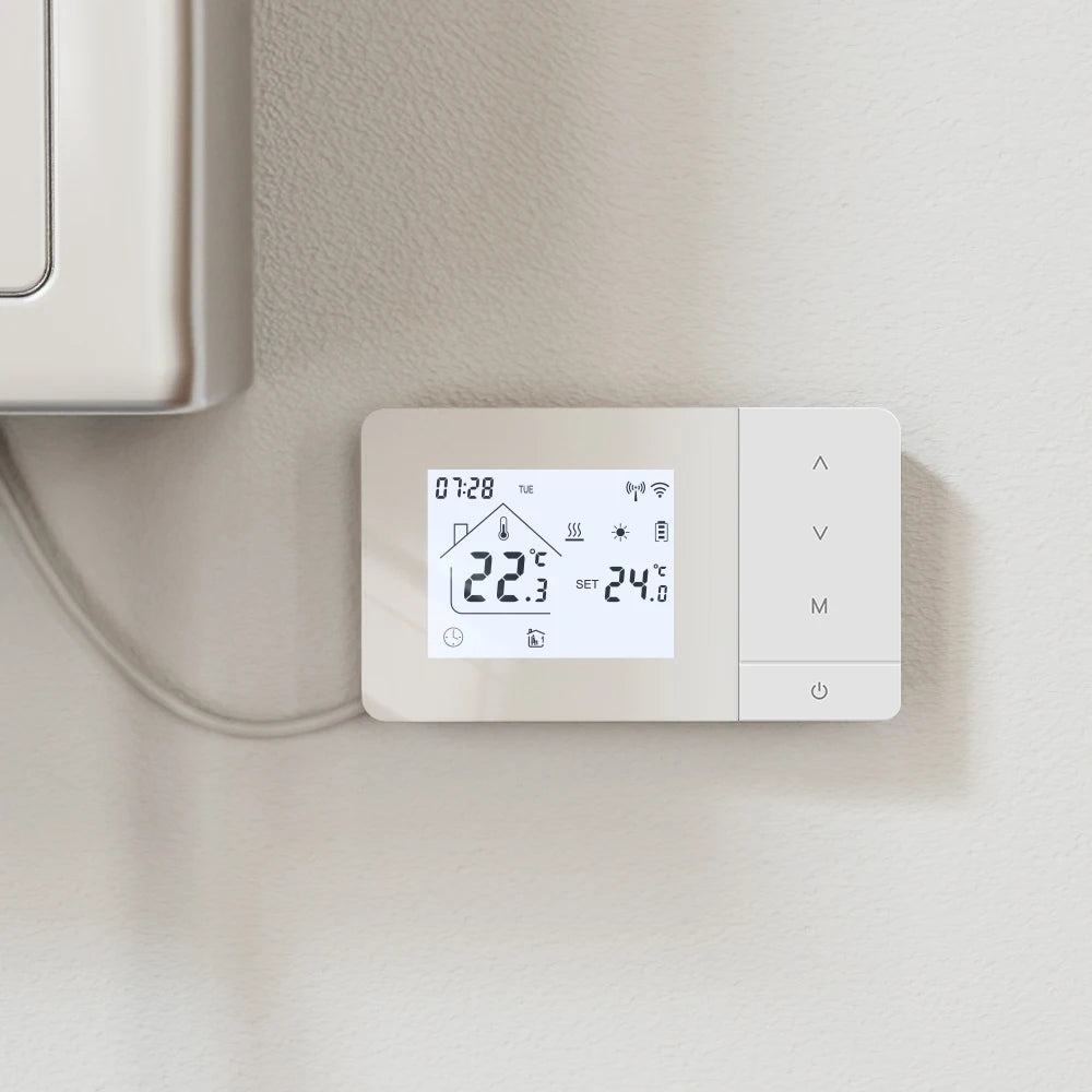 Beok Smart Battery Powered Thermostat for Gas Boiler Heating/Cooling Temperature Controller Alexa Google Home