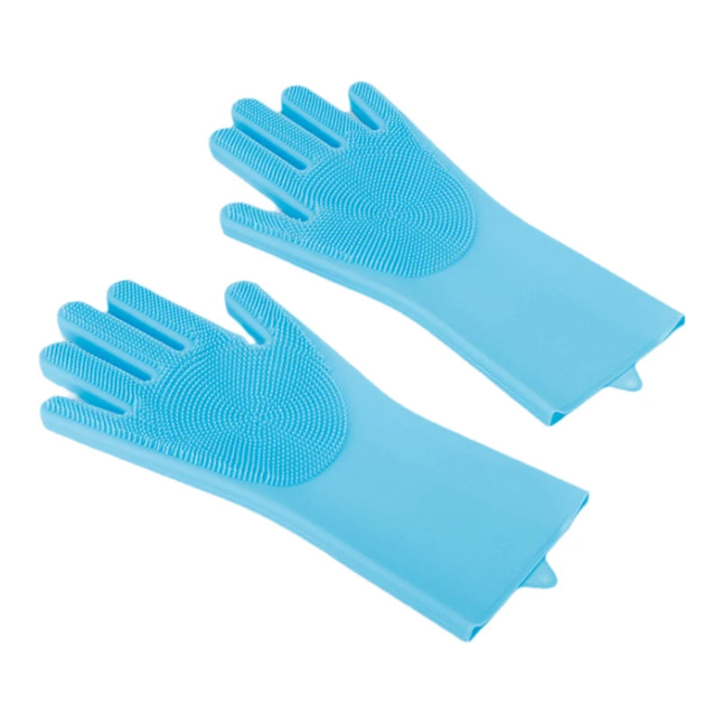 Pflegehandschuhe zum Baden von Hunden und Katzen, Shampoo-Schrubber, Massageschwamm zur Reinigung und Entfernung von Tierhaaren aus Silikon