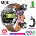 LIGE AMOLED Smartwatch with Bluetooth Earphones