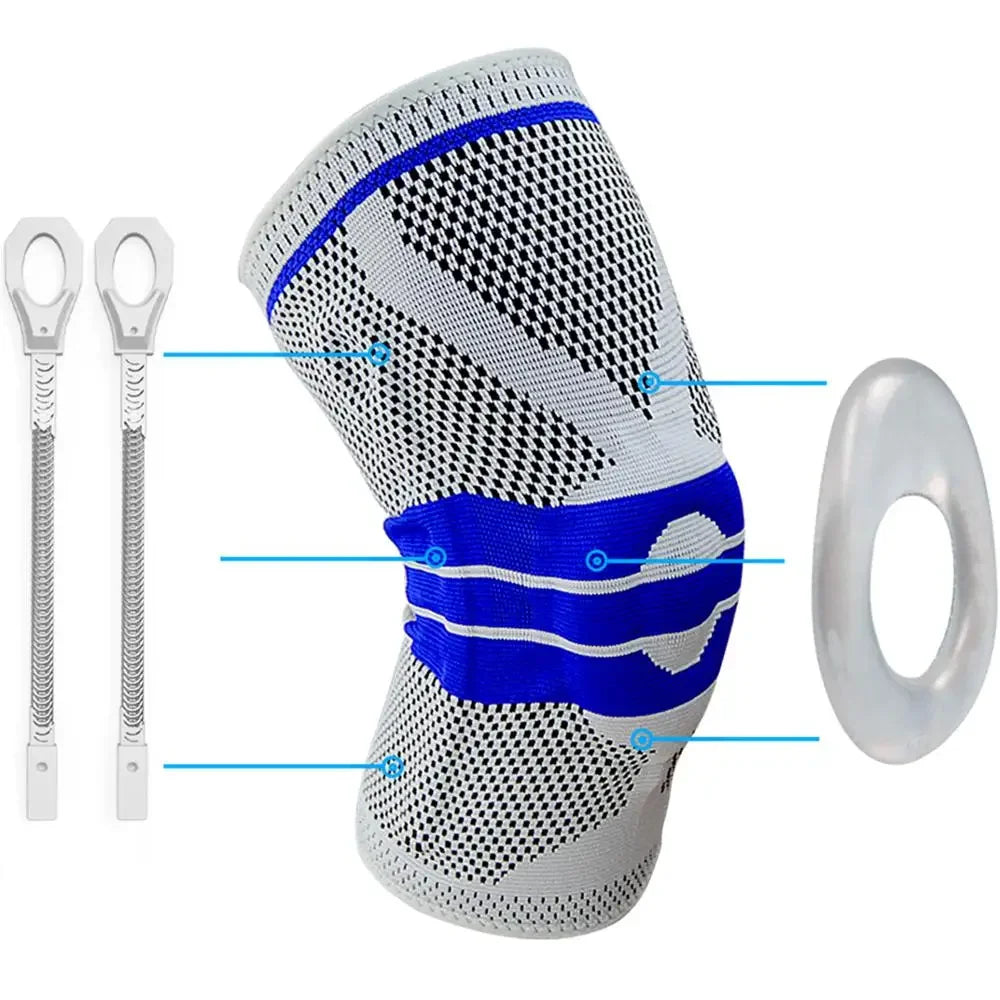 Knitted Knee Sleeve with Silicone Grip Detail