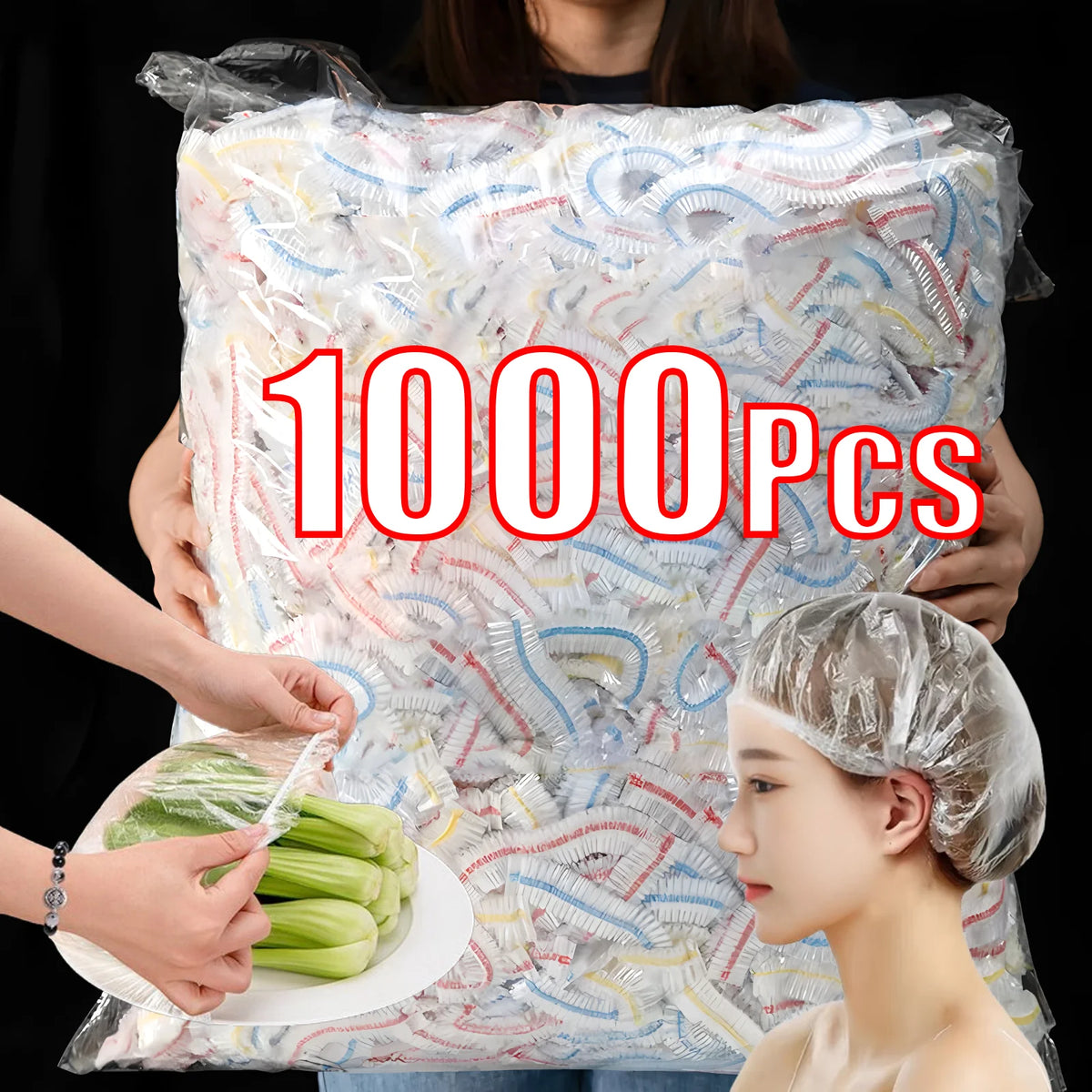 Disposable Plastic Food Cover Bag, Reusable Transparent Food Protection Bag, Freezer Packaging, Cling Film, Kitchen Storage Organizer