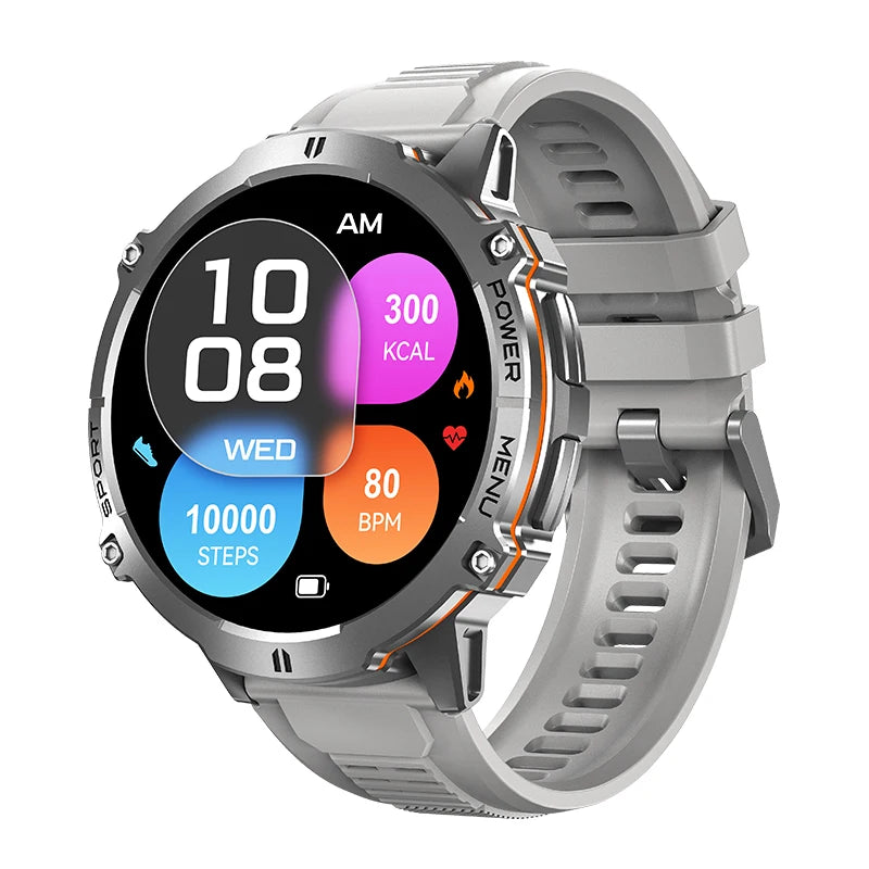 Mens Military T REX 3 Smartwatch 1.73" AMOLED Compass BT Call 1ATM Waterproof Wrist Sport Smart Watches for Man IOS Android 2026
