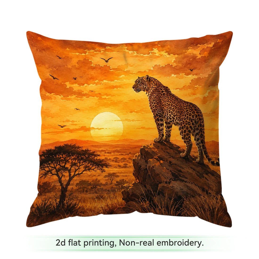 1/4 Stück afrikanische Graslandtiere Kissenbezug Polyester Kissenbezug Dekokissen Kissenbezug Heim Auto Sofa Deko