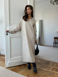 Abito midi donna in maglia con maniche lunghe — immagine 9