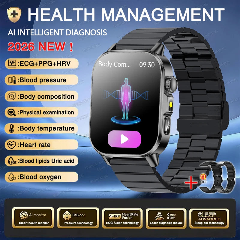 Smartwatch AMOLED quadrato con chiamate Bluetooth e notifiche