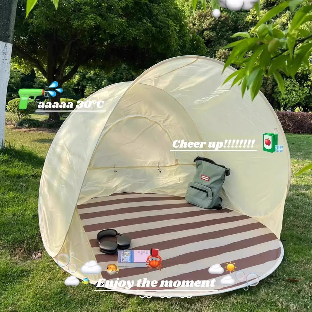 Automatic Pop-Up Camping Tent, Foldable Beach Sun Shelter with Spacious Interior, Fast Opening, Wind-Resistant Rainproof Fabric