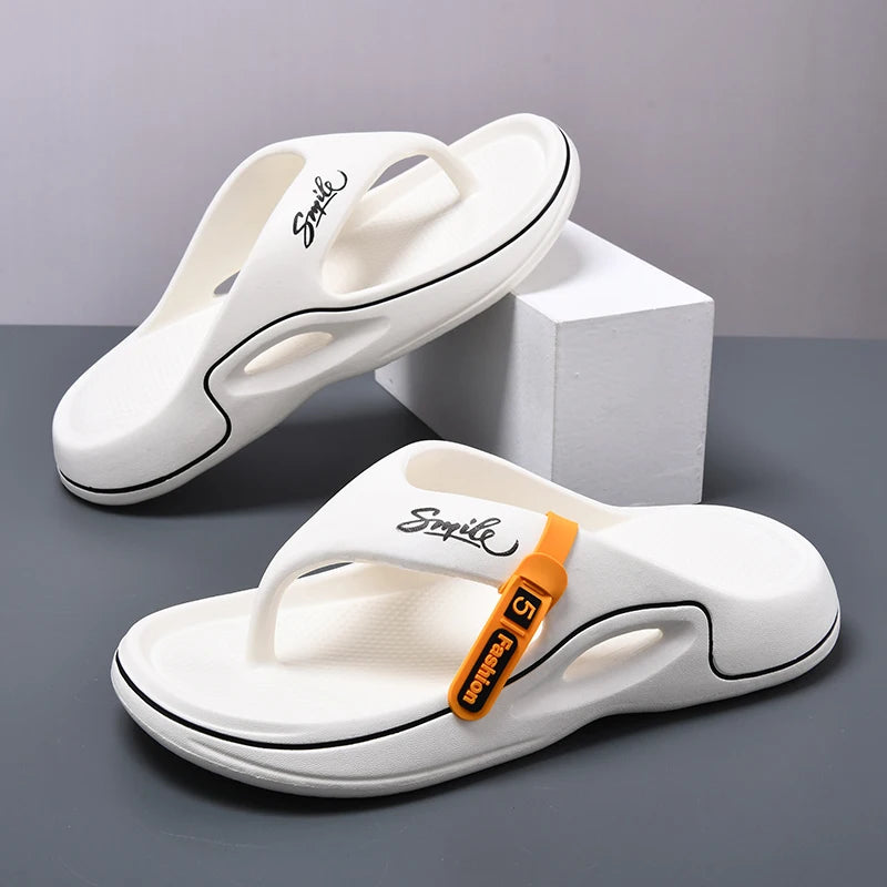 Men's Flip-Flop Thong Sandals, Summer 2025 New Men's Shoes, Thick-Soled Non-Slip EVA Slide Slippers for Indoor and Outdoor Use, Couples' Shoes