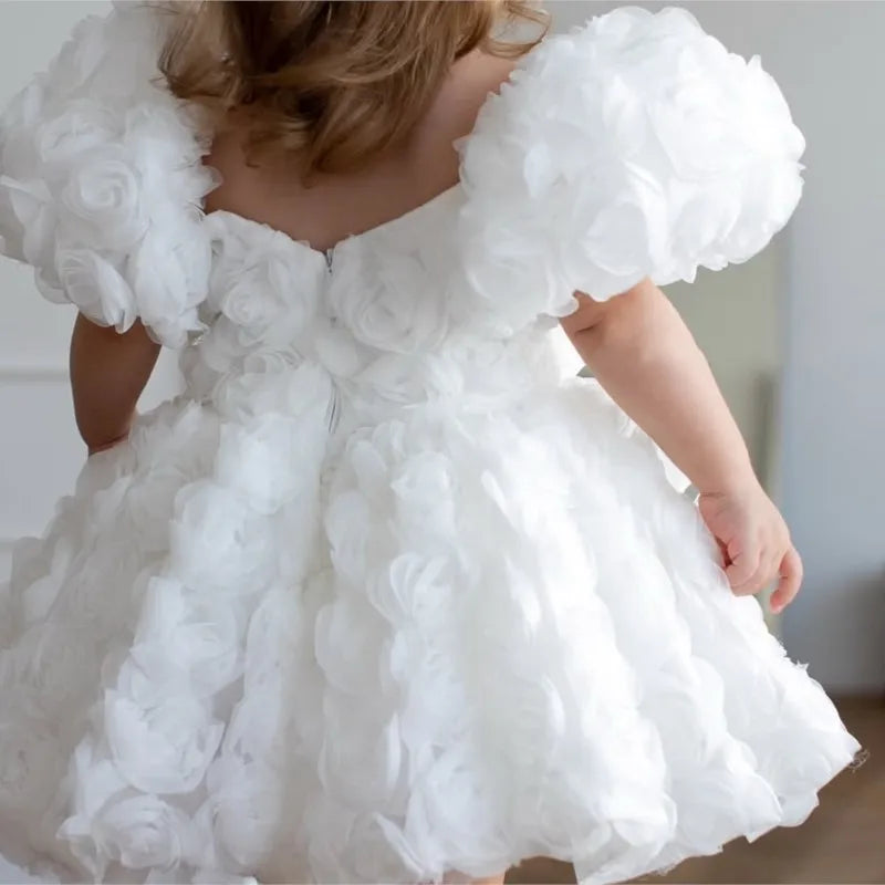 Girls’ Embroidered Flower Party Dress