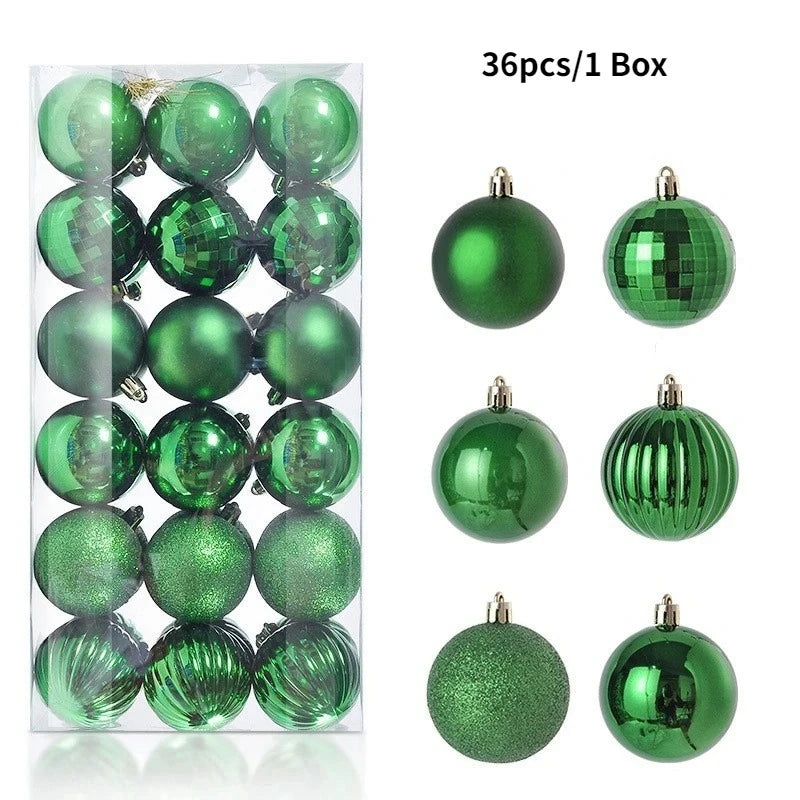 4CM Christmas Ball Decoration Hanging Xmas Tree Pendent Ornaments for Home Decor Navidad New Year 2026 Party Supplies Accessory