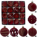 16 piece set of plush Christmas ball accessories, anti shatter and sparkling plush Christmas farmhouse Christmas tree decoration