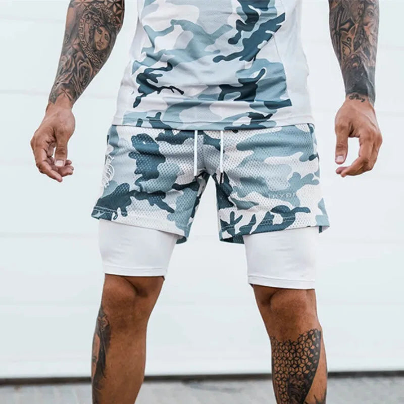 Men’s 2-in-1 Running Shorts for Gym and Training