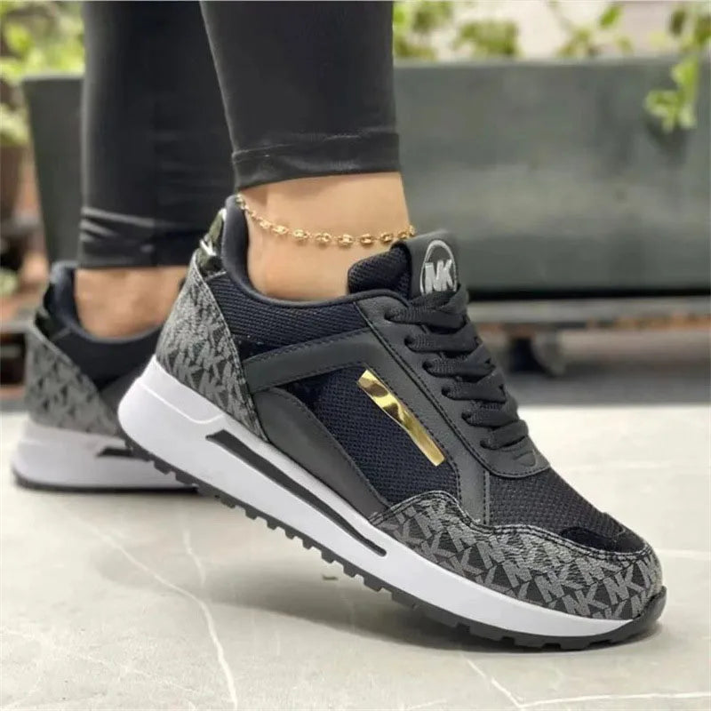 Chaussures de Sport Décontractées Noires pour Femme Chaussures de Tennis en Mesh Confortables Baskets Légères Femme 2025 Nouvelles Pointure Grande Taille 43 Chaussure Vulcanisée pour Étudiante