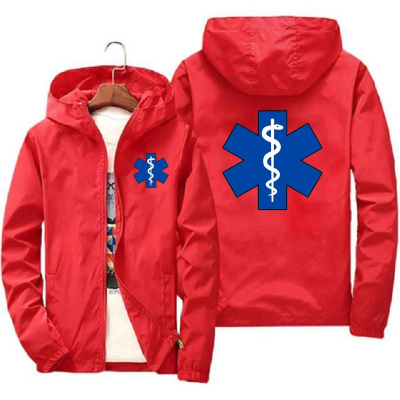 EMT Emergency Ambulance 2021 Herren Neue Frühling und Herbst Modische Outdoor Wasserdichte Jacken Windbreaker Mantel Campingkleidung