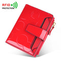 Fashion Women's Wallets RFID Blocking Card Holder Purses for Women Patent Leather Wallet and Handbags with Zip Coin Pockets