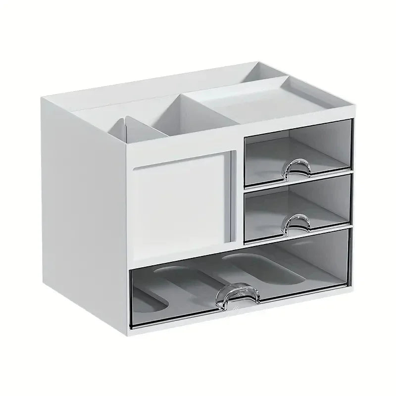 Plastic Desktop Organizer with Drawer Options