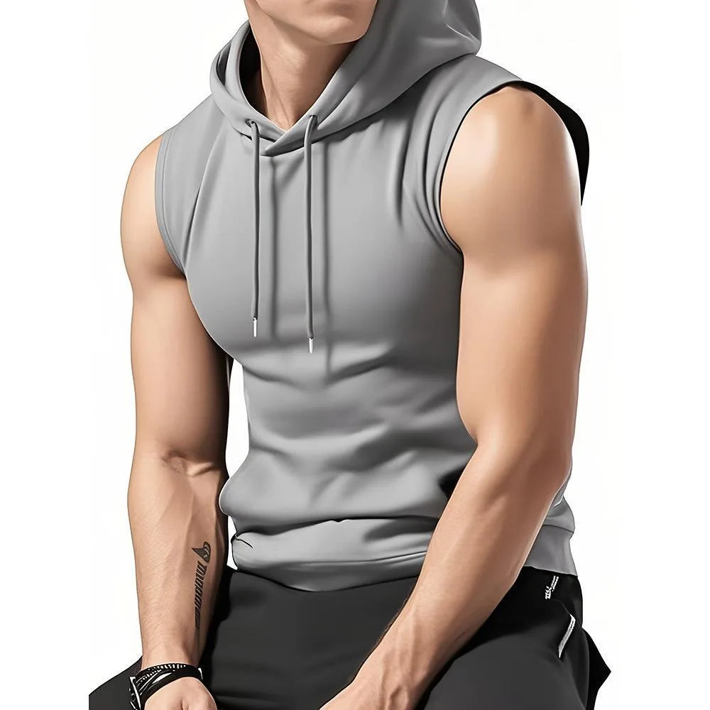 Canotta sportiva unisex con cappuccio
