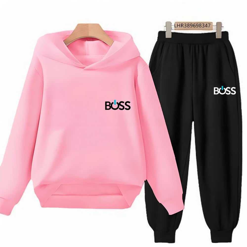 Children’s Printed Hoodie and Trousers Set