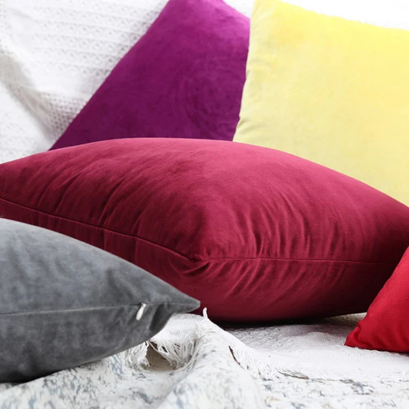Samt-Kissenbezug, weicher Kissenbezug, 45 x 45 cm, Kissenhülle für die Dekoration des Wohnzimmersofas, nordische Wohndekoration, Zierkissenbezug