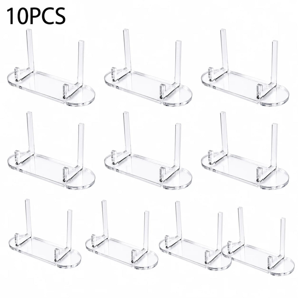 Clear Acrylic Display Stands, 1–10 Piece Sets