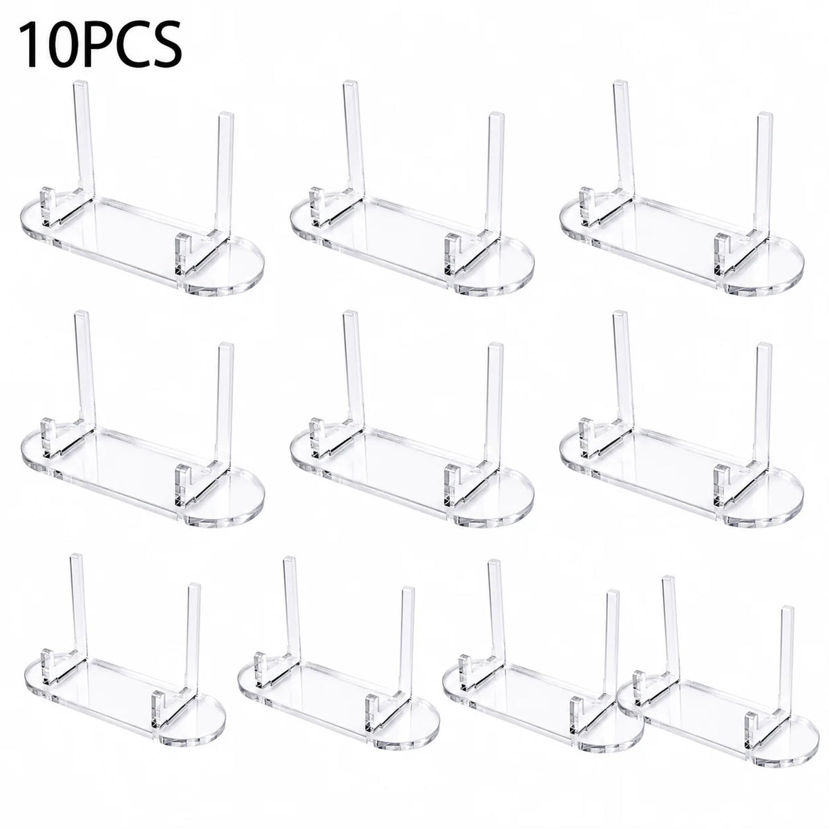 Clear Acrylic Display Stands, 1–10 Piece Sets