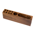 Acacia Wood Desk Pen and Business Card Holder