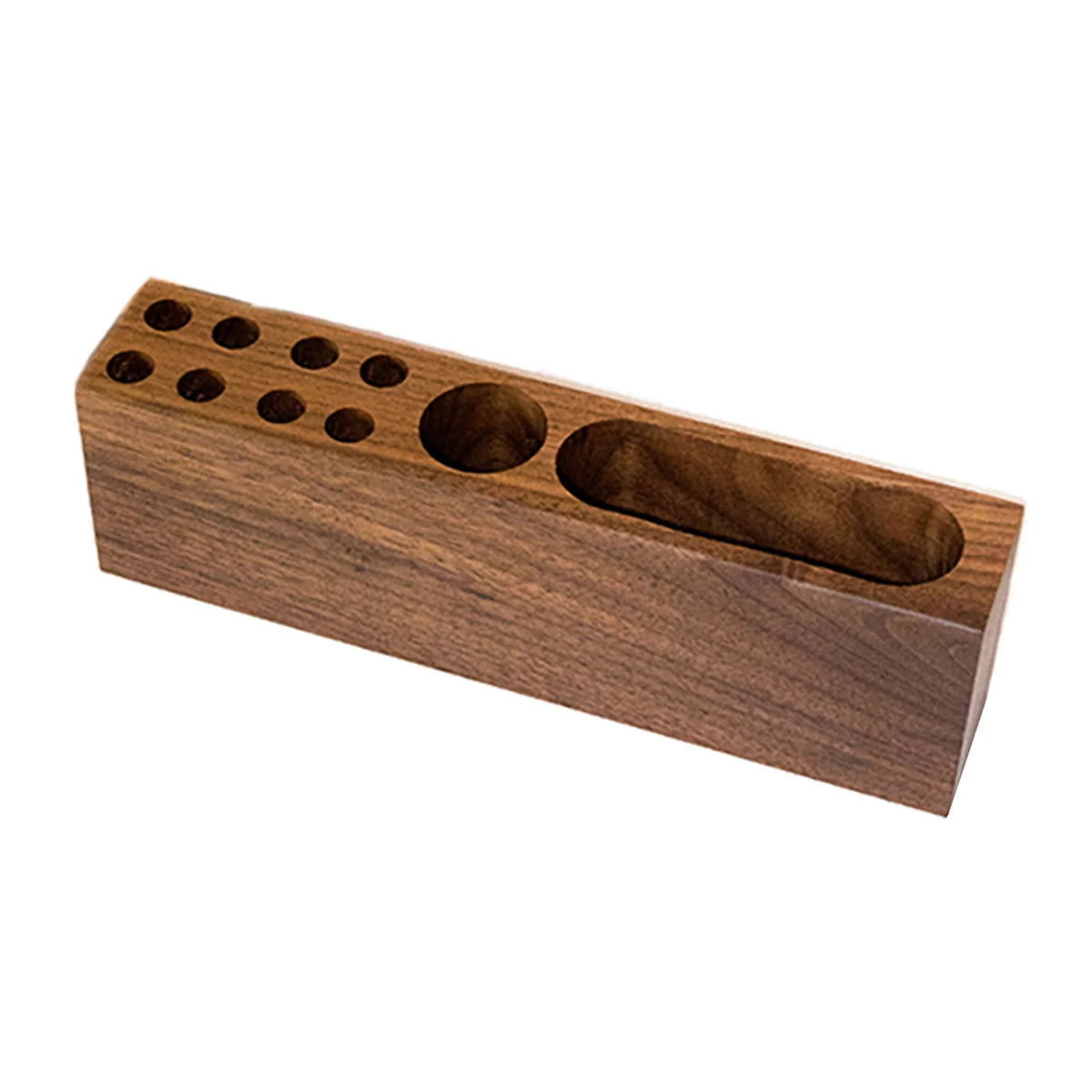Acacia Wood Desk Pen and Business Card Holder
