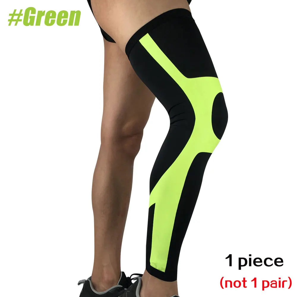 1 PC Outdoor Sport Whole Leg Compression Sleeve - Full Leg Knee Brace for Men Women, UV Leg Support Sleeves, Cycling Leg Warmers