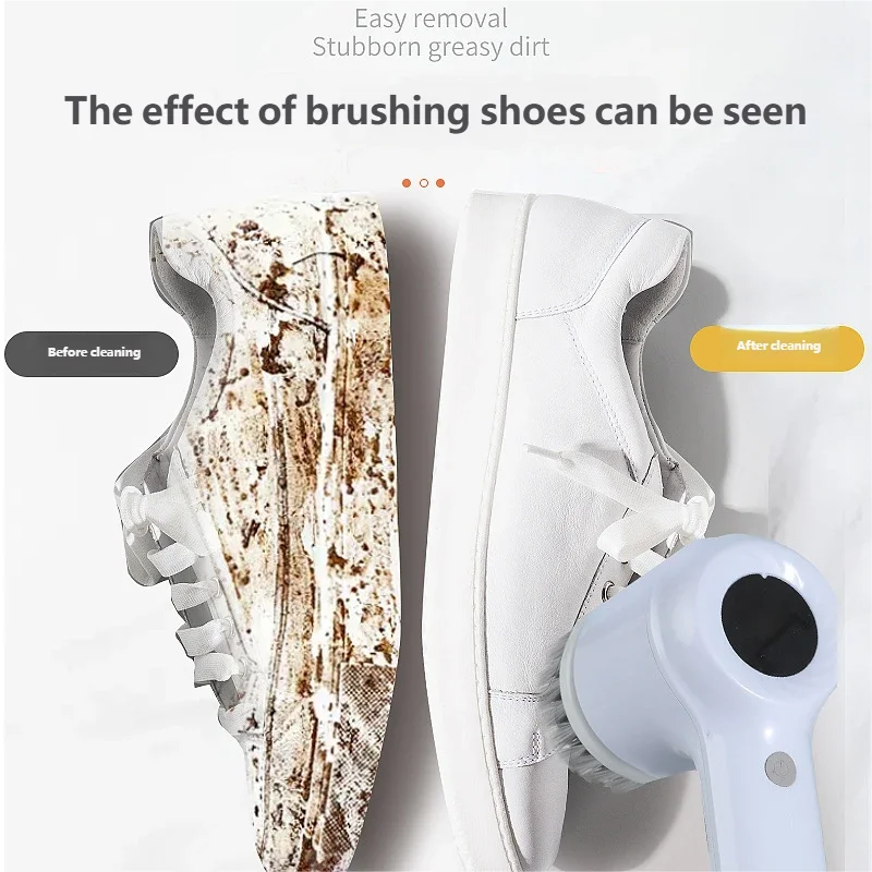 Electric Spin Scrubber, Bathroom Cordless Cleaning Brush Power Scrubber with 5 Replaceable Brush Heads, Electric Cleaning Brush