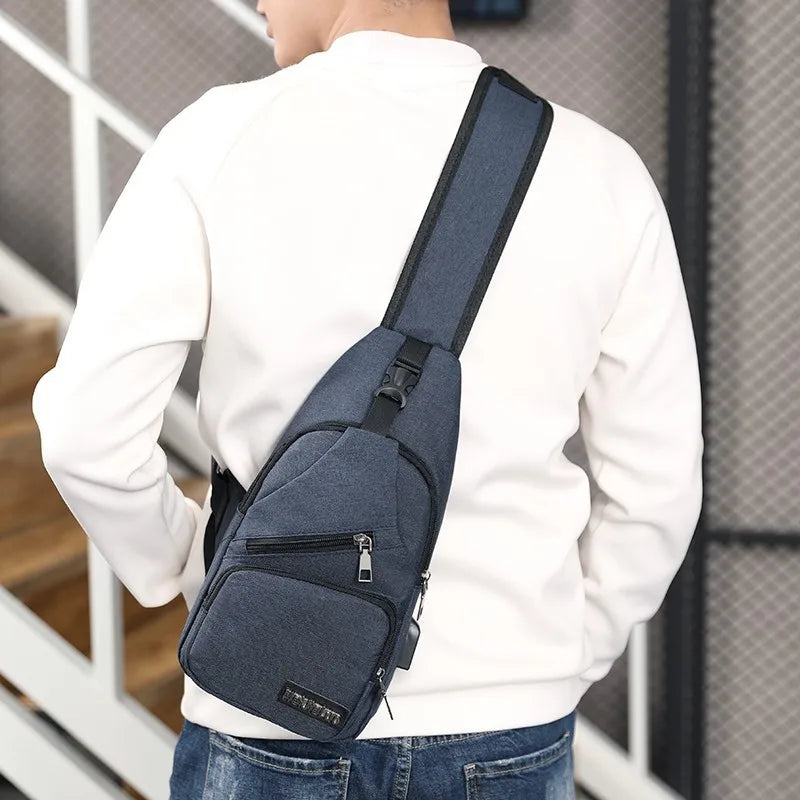 Men’s Nylon Crossbody Chest Bag