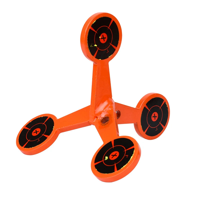 2/4mm Thick Hunting Metal Target | Multi-Faceted Rotating Target for Slingshot, BB & Airgun Precision Training, Portable Impact