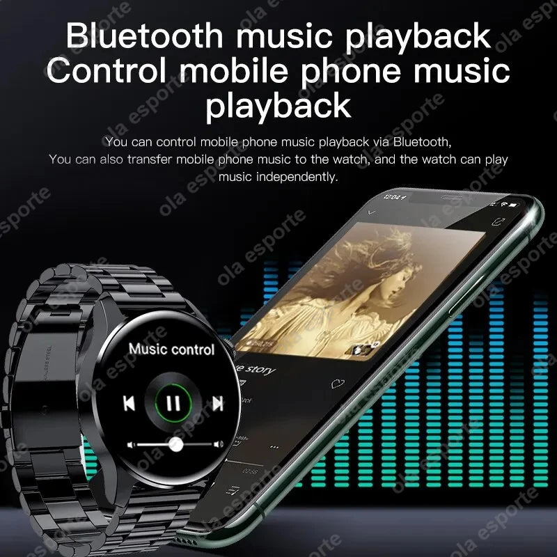 Smart Watch For Men Women ECG Heart Rate Blood Pressure SpO2 Monitor Sleep GPS FitnessTracker Sport Waterproof Smartwatch HT22 ﻿