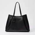 CLIP TOTE BAG, Women's Fashion Luxury Handbag Design, Pure Color Contracted and Single Shoulder Bag, Senior PU Leather Handbags