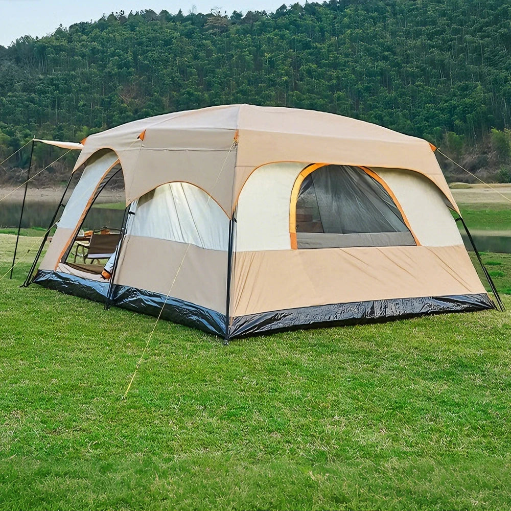 Double-Layer Family Camping Tent for 3–4 People