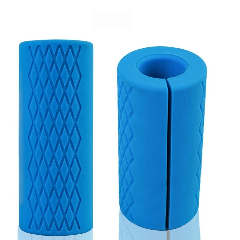 Rubber Dumbbell and Barbell Grip Sleeve for Strength Training