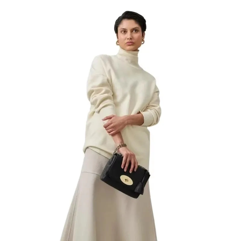 Genuine Leather Luxury Designer Shoulder Bag Women High Quality Cowhide Fashion Chain Crossbody Bag Trend Exquisite Female Bags