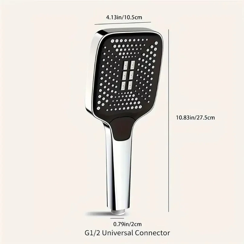 Pommeau de douche réglable 3 modes, effet pluie, gros débit, haute pression, économe en eau, mitigeur de douche, accessoires de salle de bain