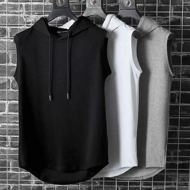 Canotta sportiva unisex con cappuccio