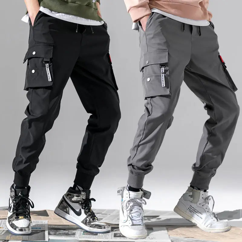 Pantaloni cargo uomo in poliestere con tasche
