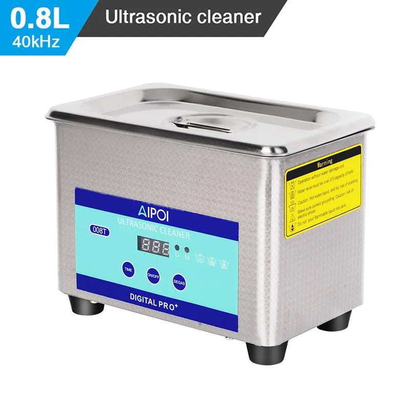 AIPOI Ultraschallreiniger 800 ml, 40 kHz, für Brillen, Sonnenbrillen, Schmuck, Uhren und Zahnprothesen, Haushaltsgerät