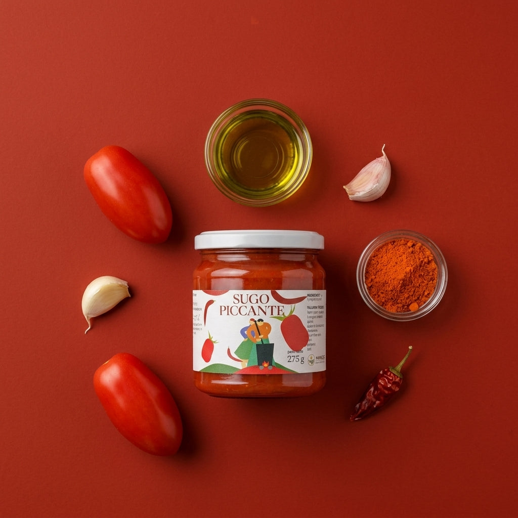 Hausgemachte Arrabbiata-Sauce – scharf, mit Chili und nativem Olivenöl extra